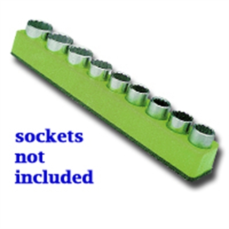 MECHANICS TIME SAVER 1/2 in. Drive Magnetic Green Socket Holder 10-19mm 1285